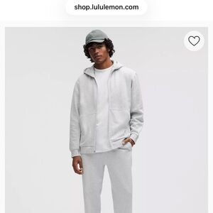Men’s Lululemon Athletica city sweat Heather Gray full Zip-Up Hoodie